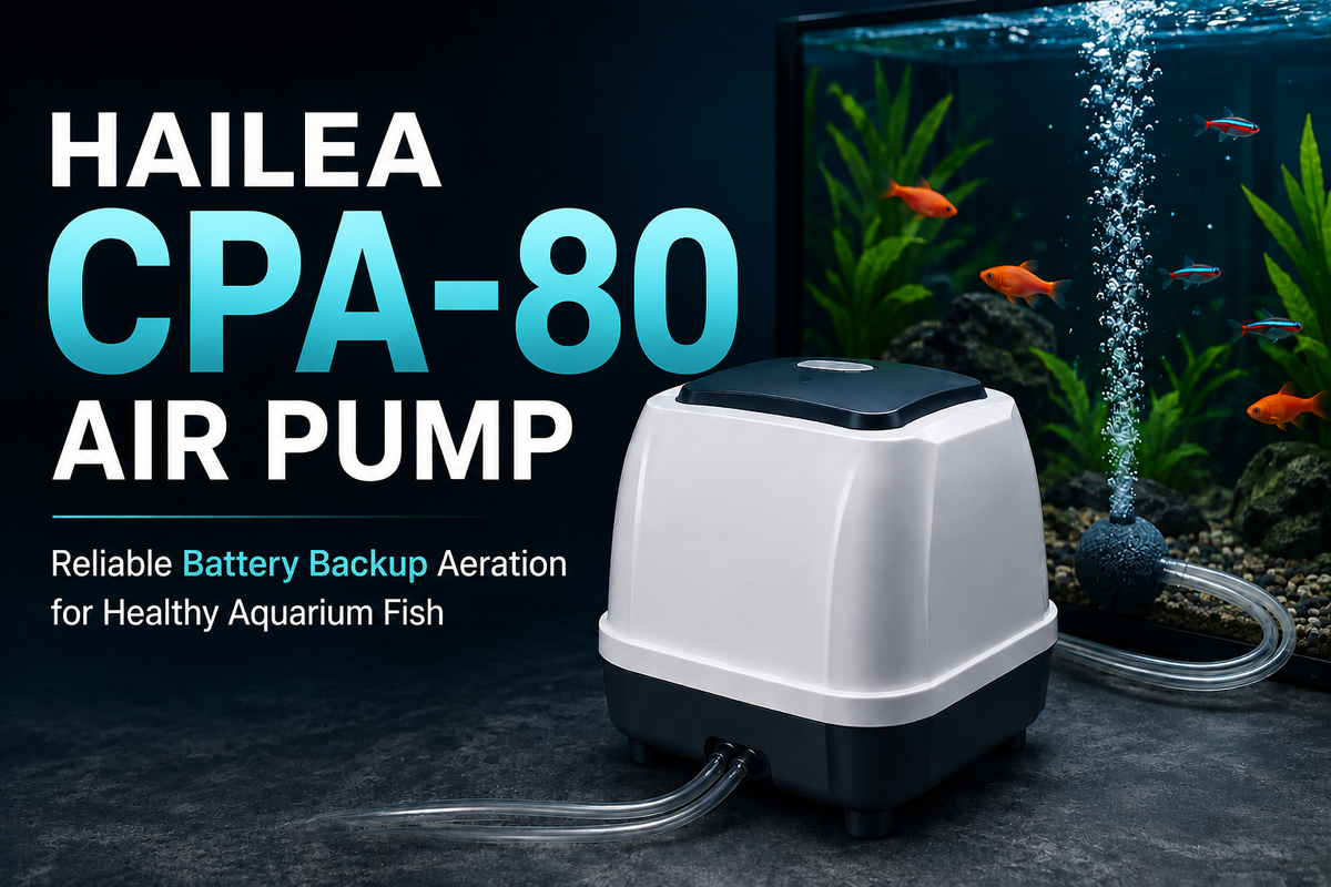 Hailea CPA-80 Air Pump – Reliable Battery Backup Aeration for Healthy Aquarium Fis