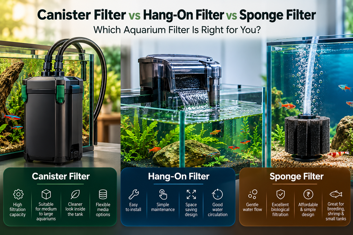 Canister Filter vs Hang-On Filter vs Sponge Filter: Which Aquarium Filter Is Right for You?
