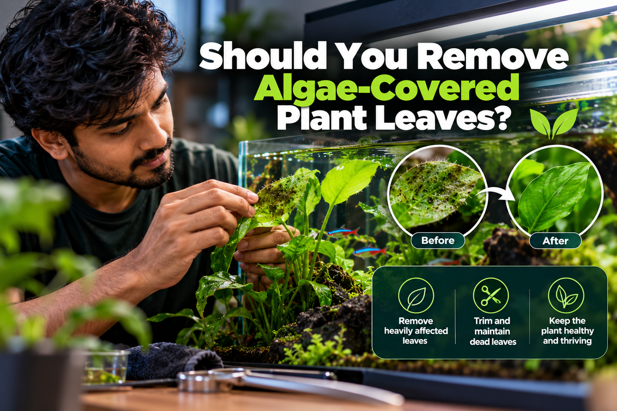 Aquarium plant algae problems in a planted aquarium