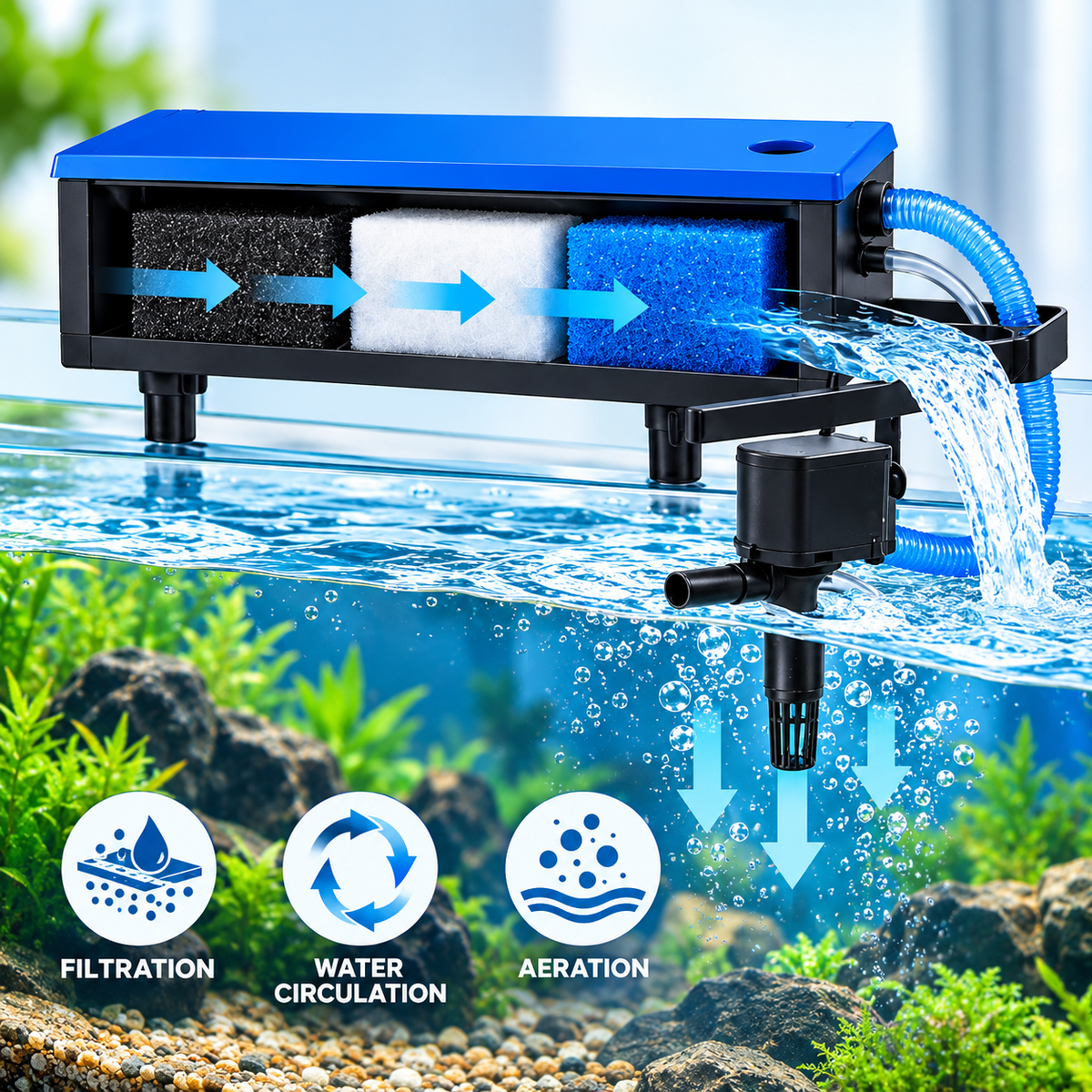 Liny aquarium 3 in 1 top filter LY-388A