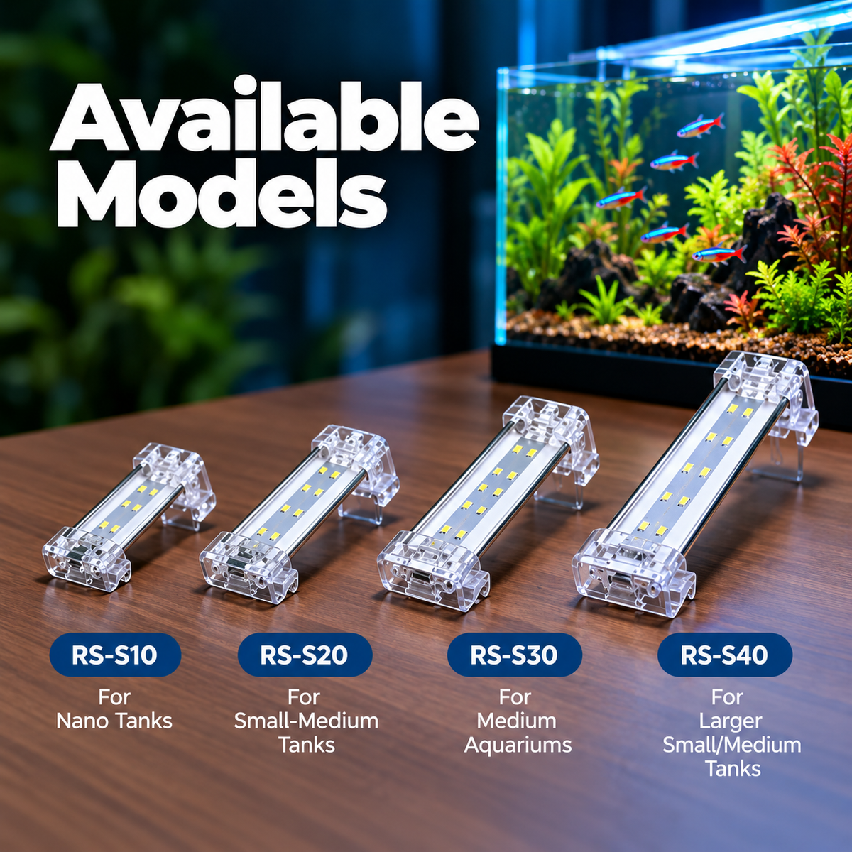 RSElectrical LED crystal clip on aquarium