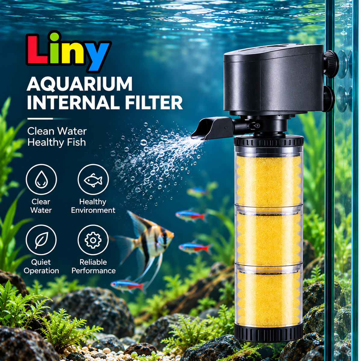 Liny aquarium internal filter