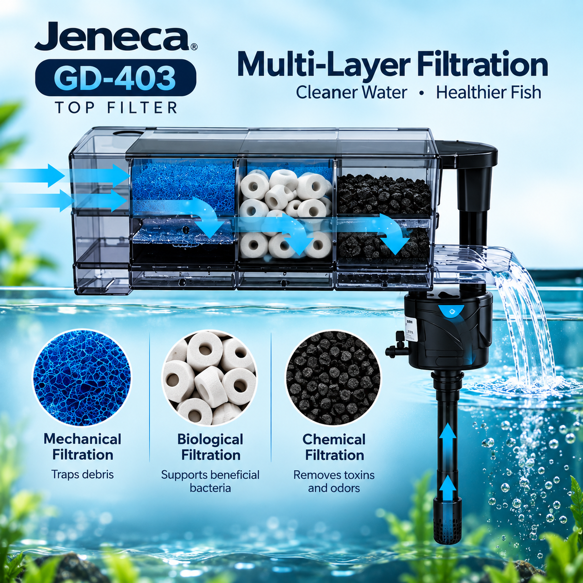 Jeneca Aquarium top filters GD series