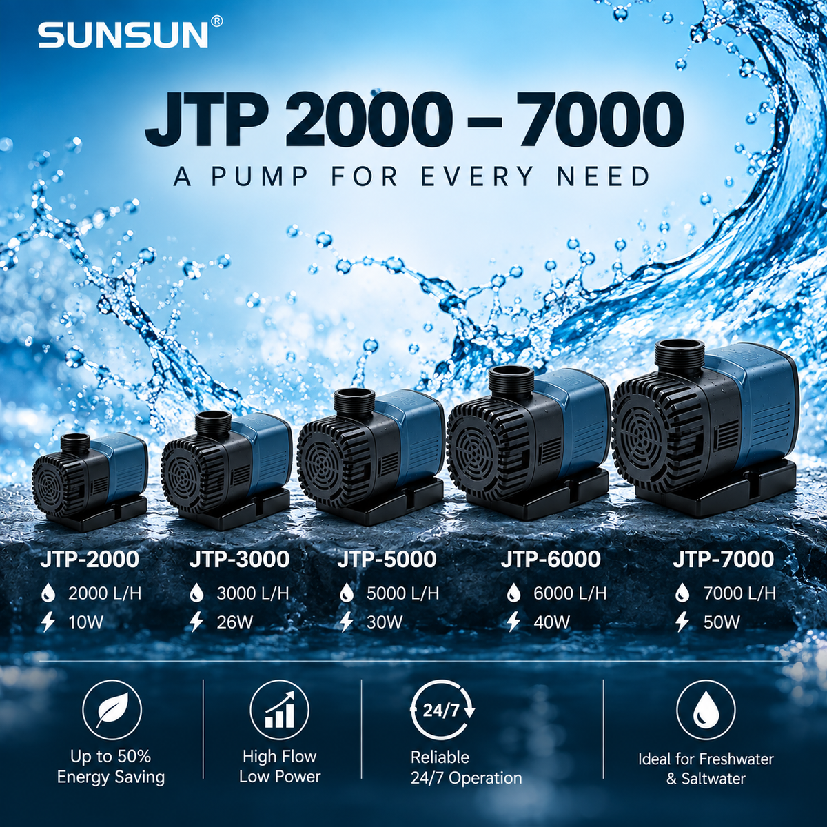 Sunsun Jtp 2000-7000