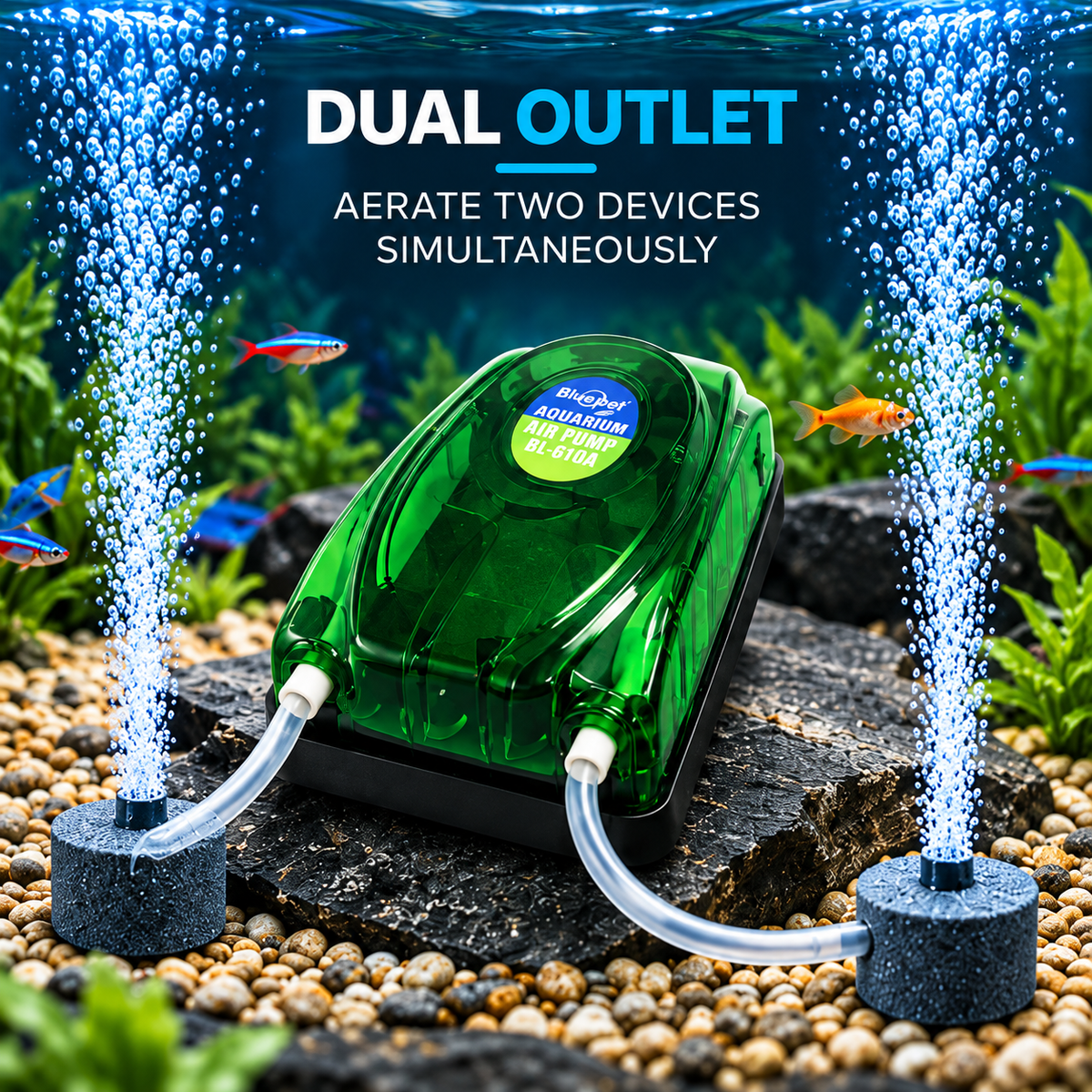 BL-610A AIRPUMP DUAL OUTPUT