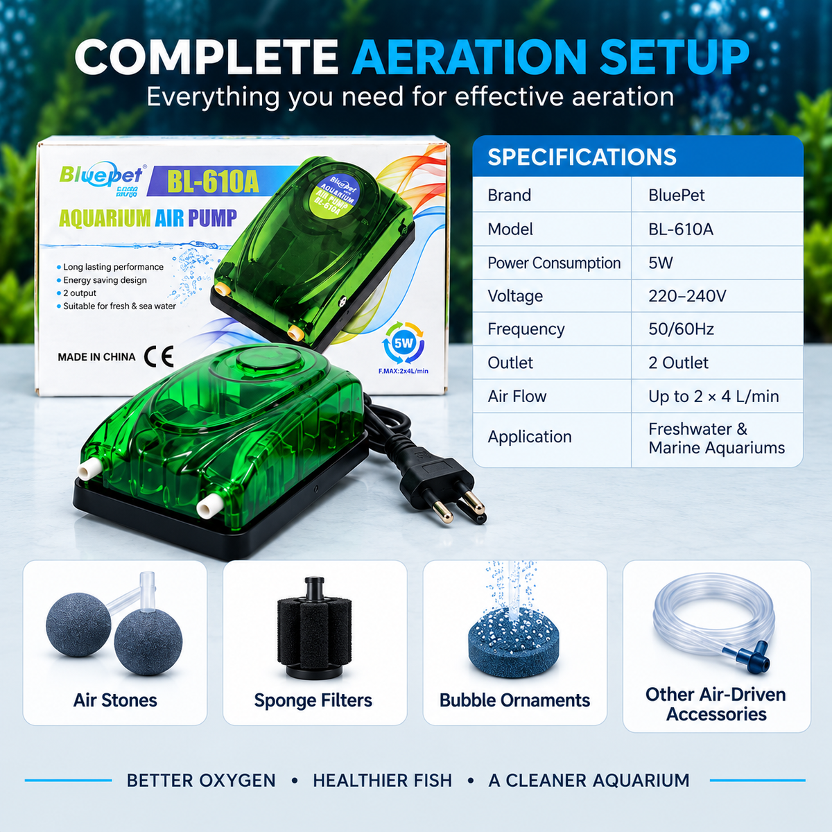 BL-610A AIRPUMP DUAL OUTPUT