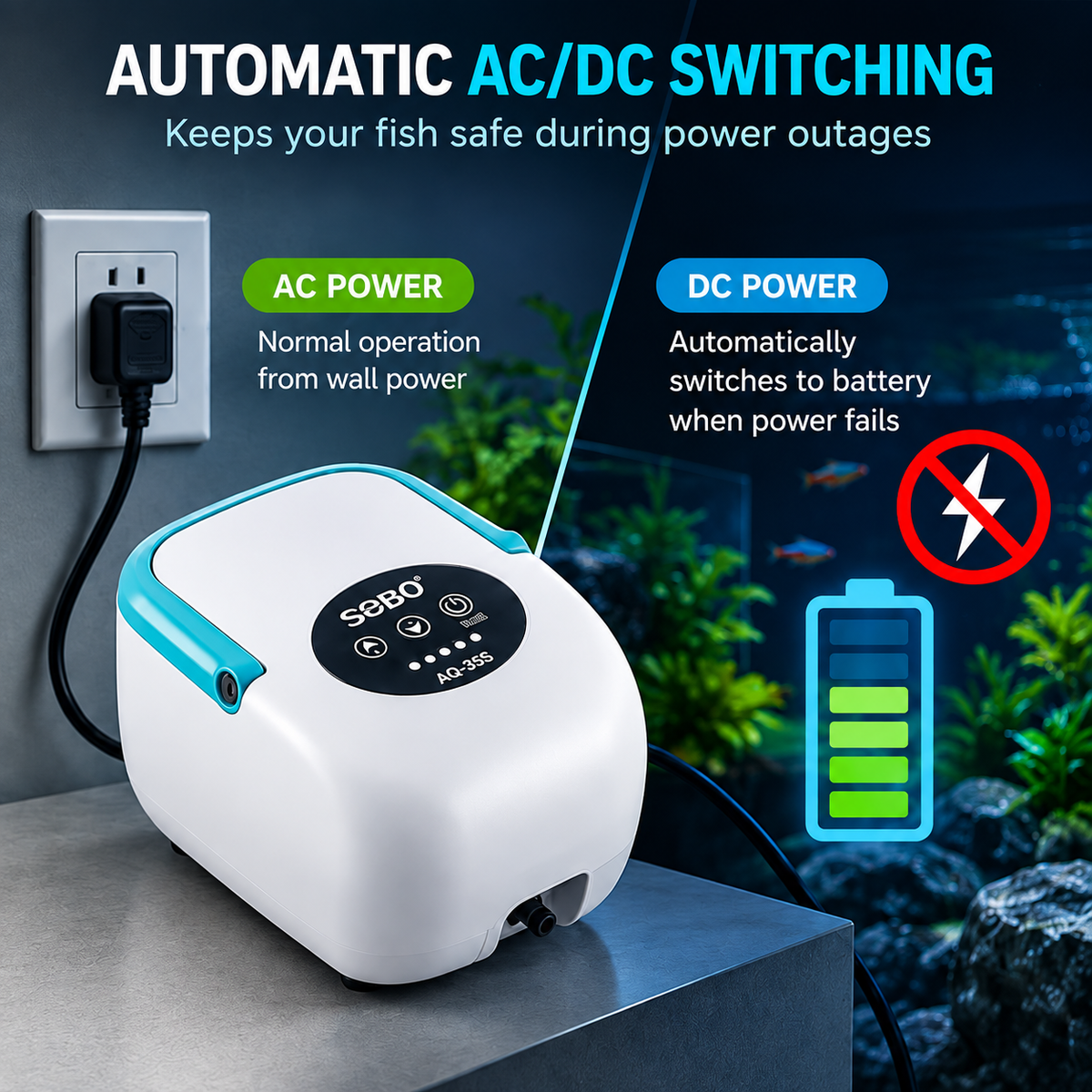 SOBO Ac/Dc AQ series air pump
