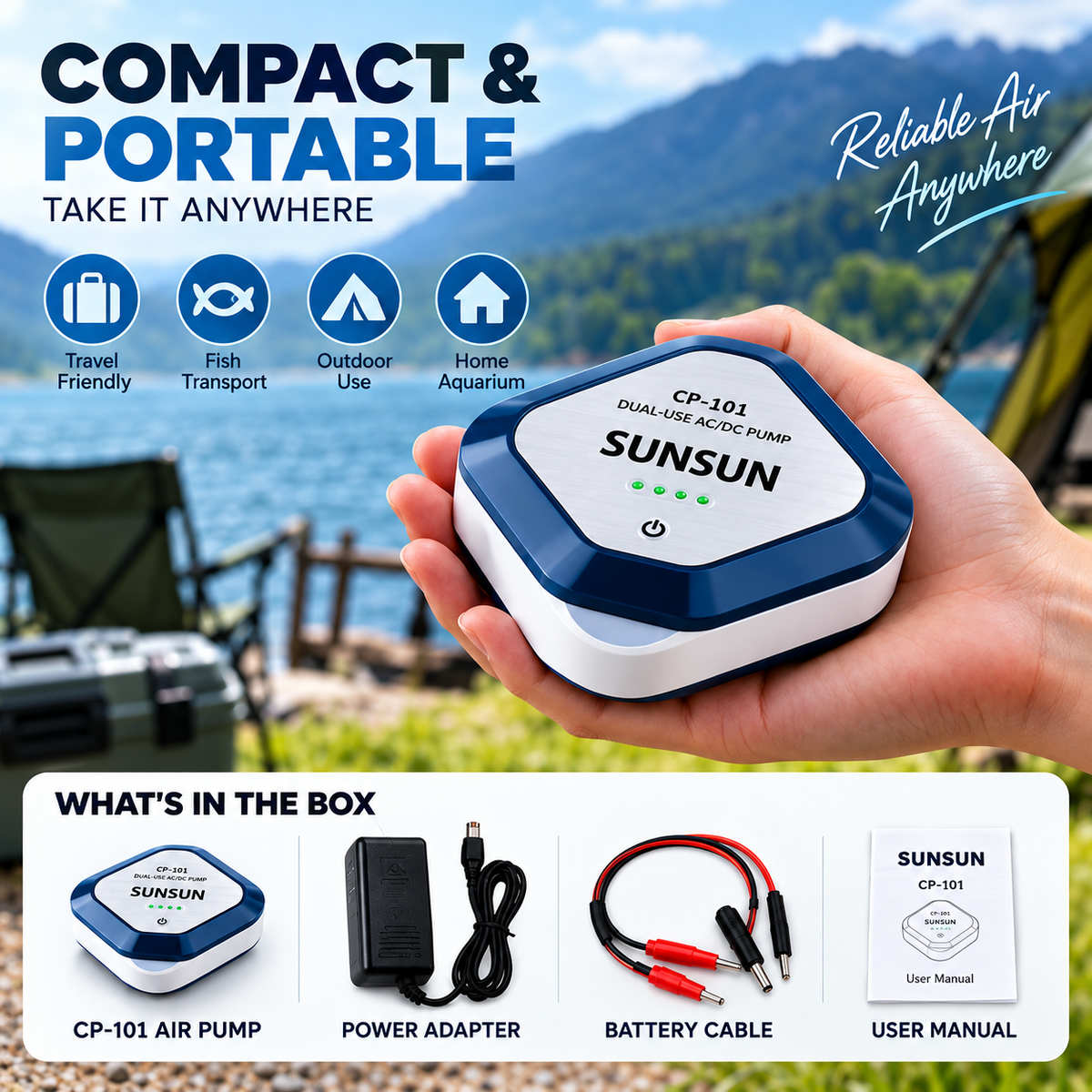 Sunsun CP-101 AC/DC Airpump