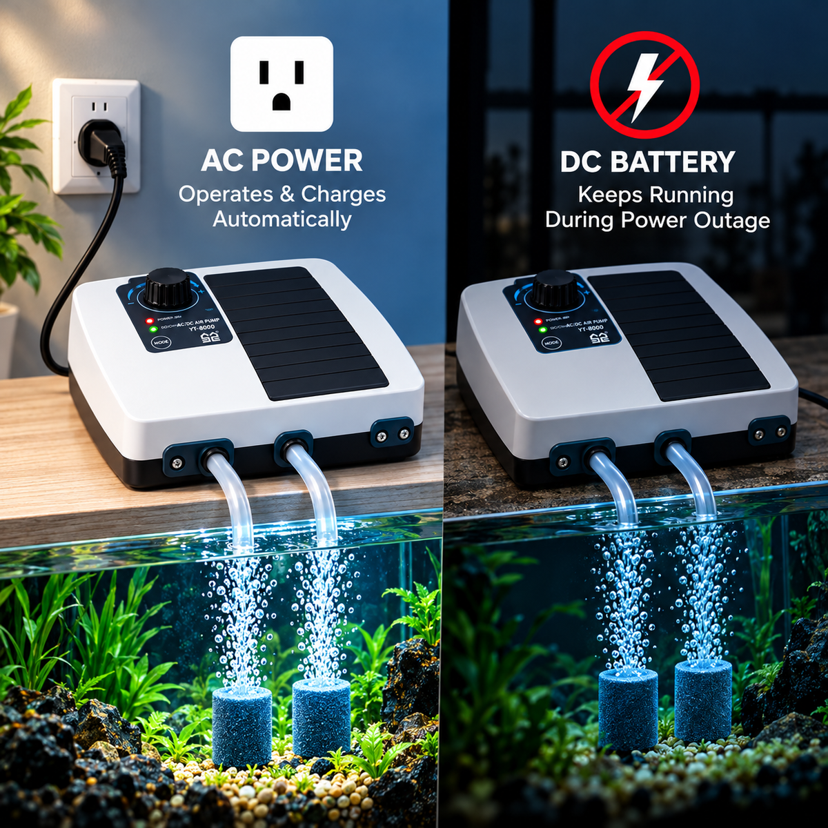 Sunsun YT 8000 AC/DC Dual Use Air  Pump