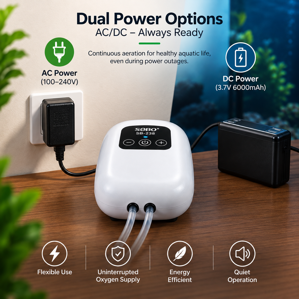 Sobo mini AC/DC air pump