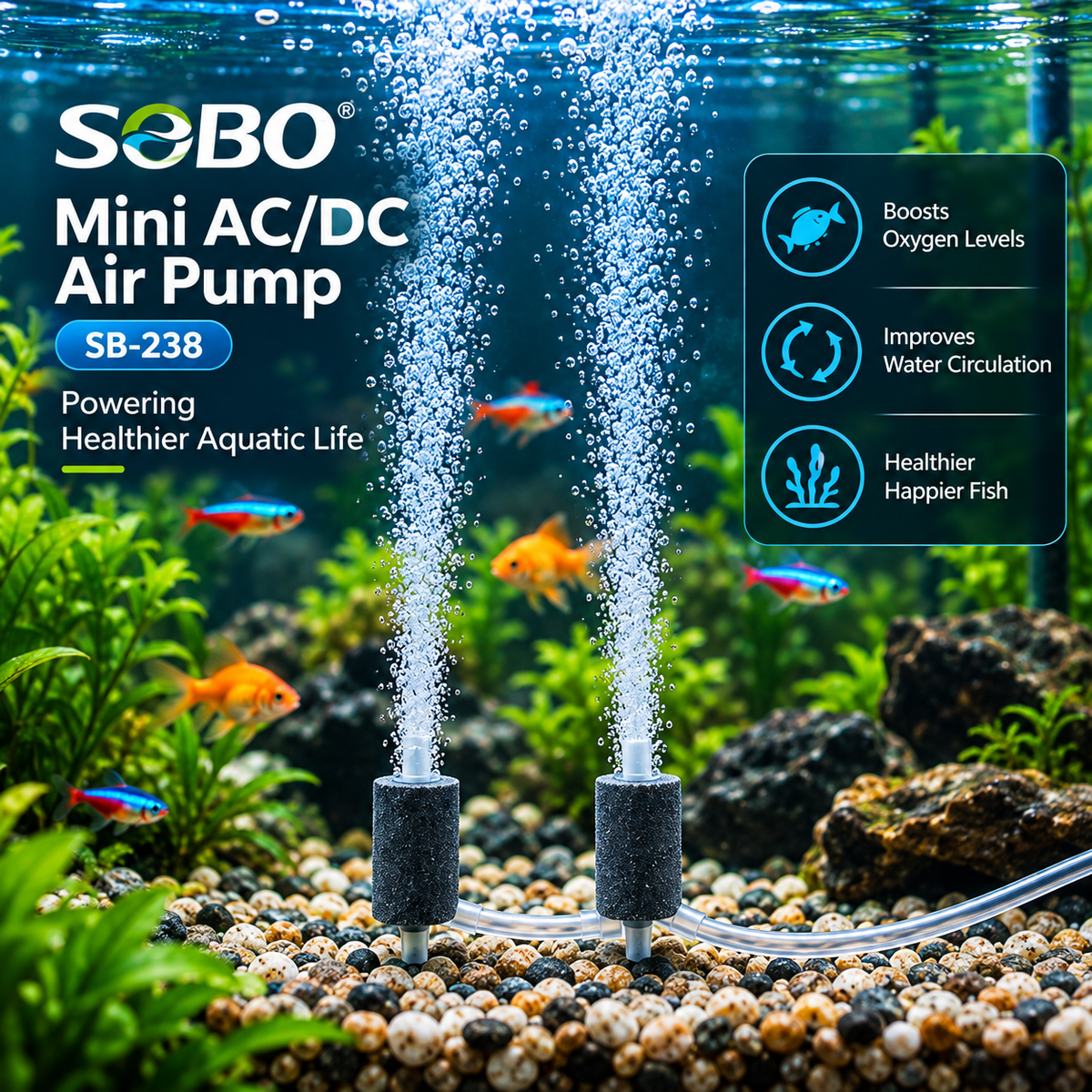 Sobo mini AC/DC air pump