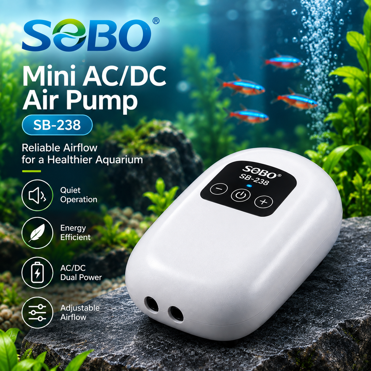 Sobo mini AC/DC air pump