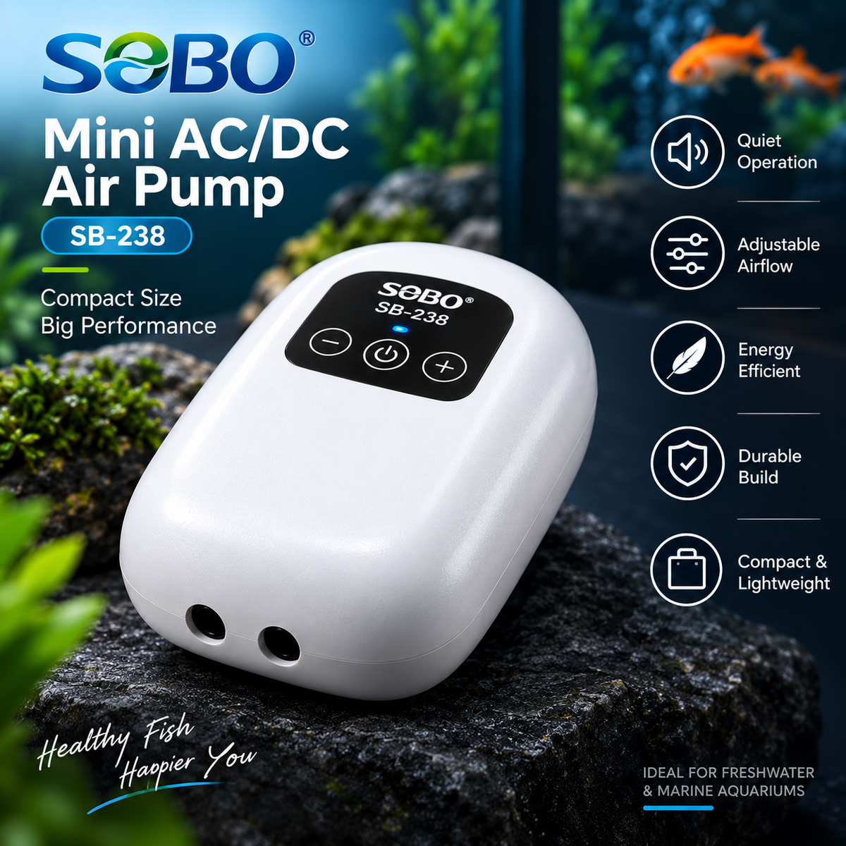 Sobo mini AC/DC air pump