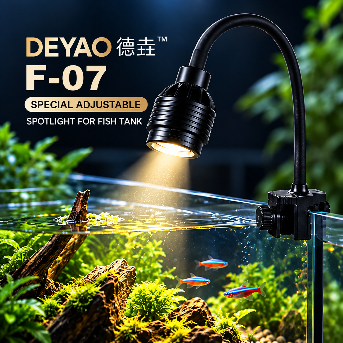 Deyao special adjustable spotlight for fish tank F-07