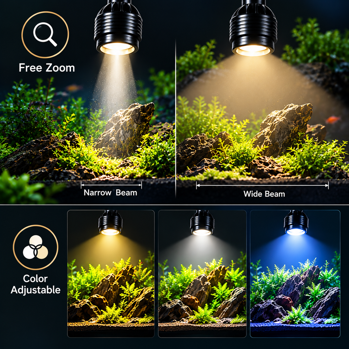 Deyao special adjustable spotlight for fish tank F-07