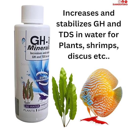 GH- in Mineralizer for Aquarium Fish Tank to Increases and Stabilizers GH and TDS in Ro Water Minerals Plenishers for Plants/Shrimps/Discus etc.(220 ML)