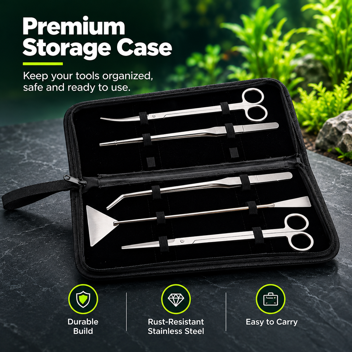 5 in 1 scissors set aquascaping tools
