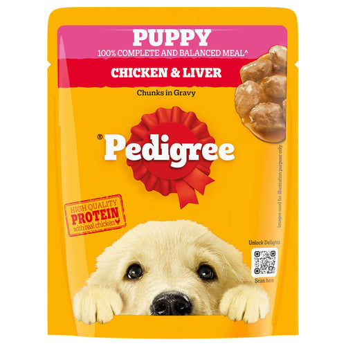 Pedigree Chicken & Liver Chunks In Gravy For Adult & Puppies All Breeds 70g