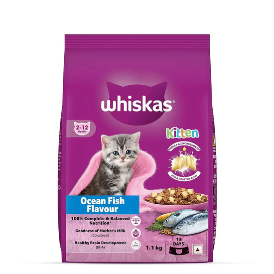 Whiskas Kitten ocean flavour and mackerel flavour