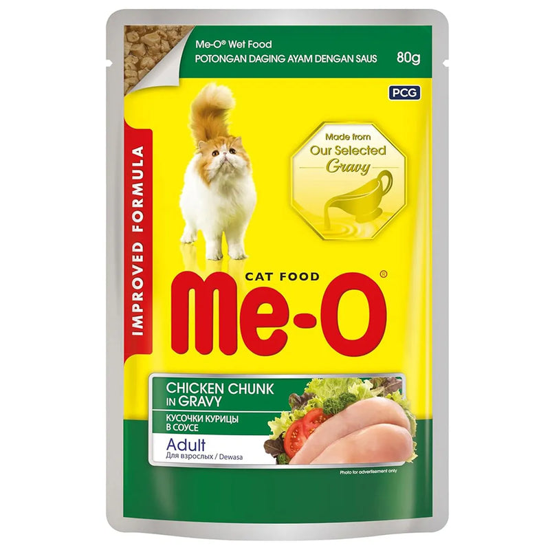 Me-O Chicken Chunk In Gravy Adult 80g